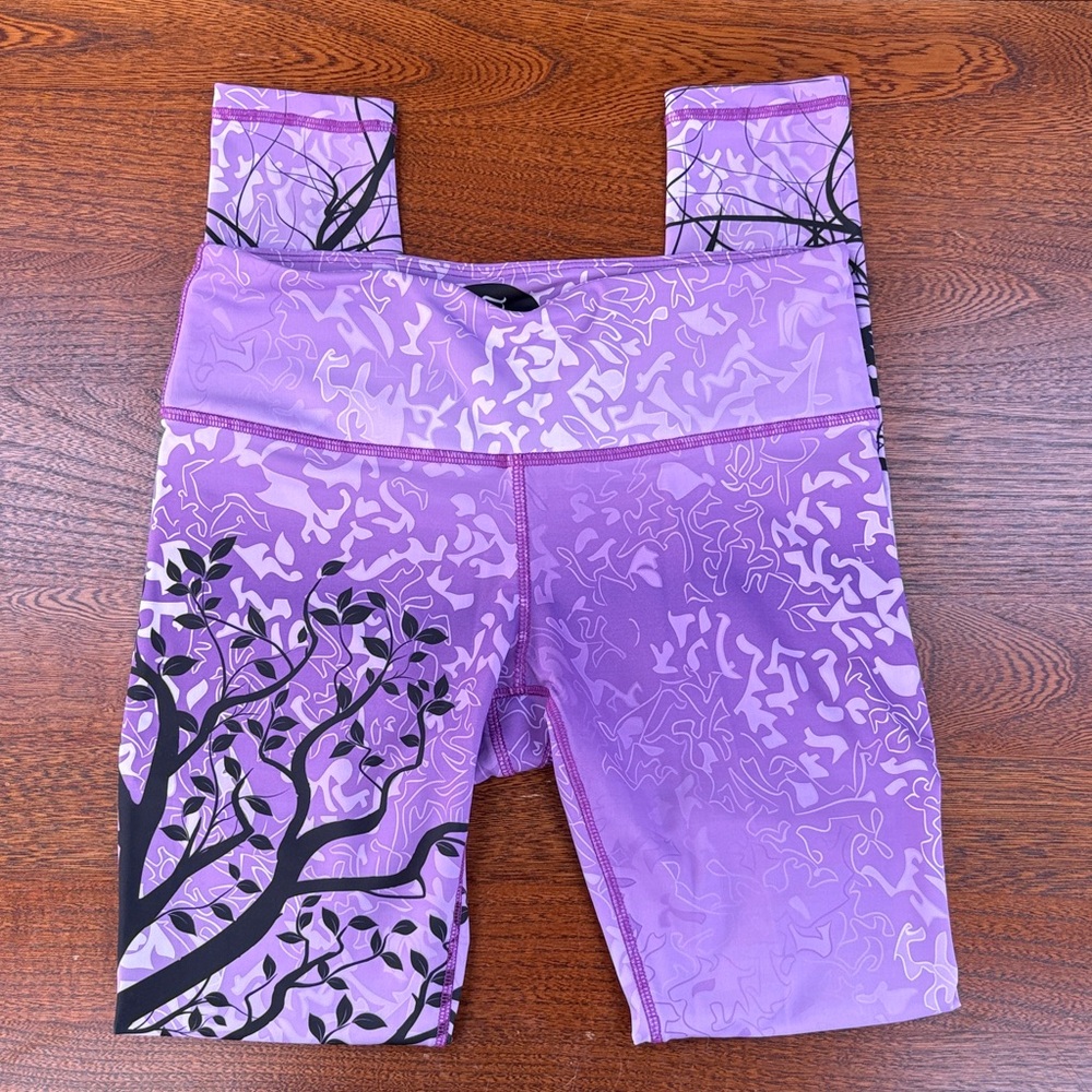 Noli Women’s Leggings in Purple with Tree of Life Design Medium